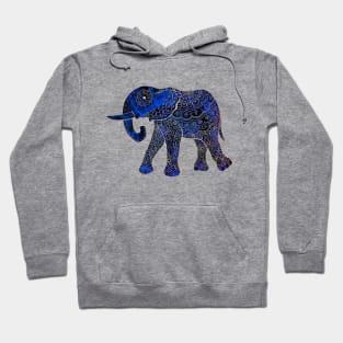 Blue Watercolor Mama Elephant Hoodie